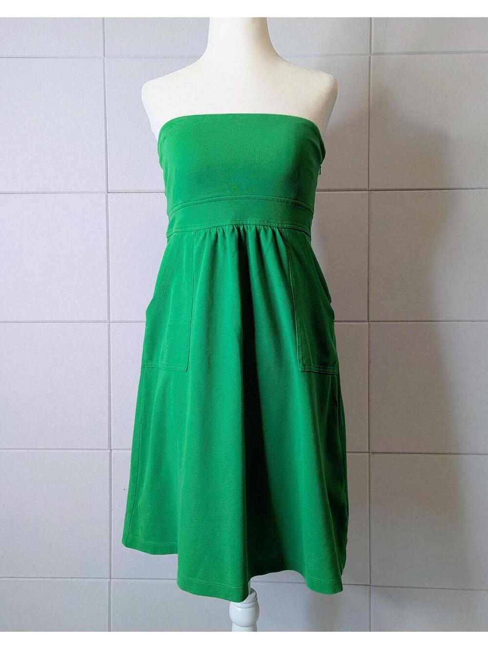 J. Crew y2k cotton piqué strapless tube dress